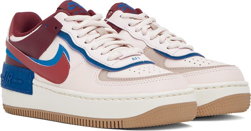 Nike Pink  Burgundry Air Force 1 Shadow Sneakers - Picture 2