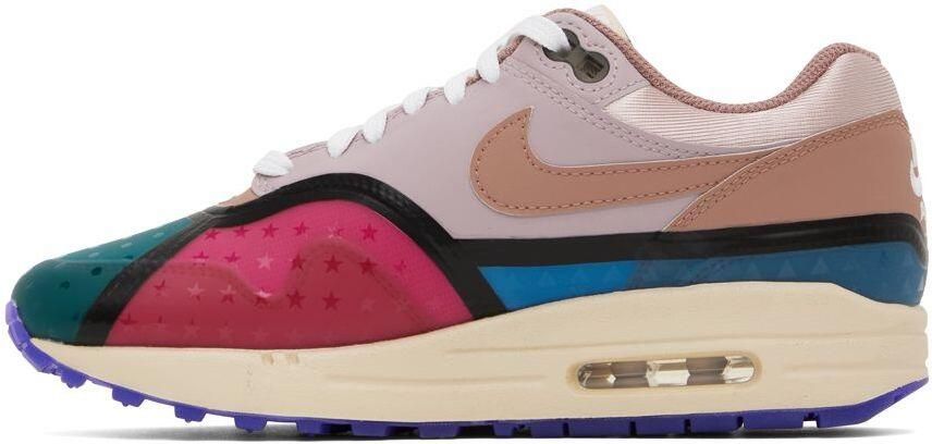 Nike Pink  Purple Air Max 1 PRM Sneakers - Picture 3