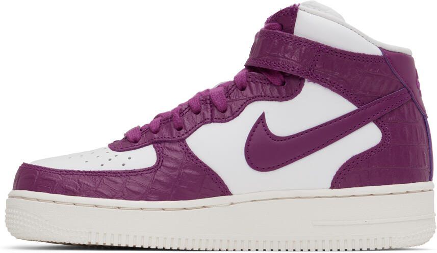 Nike Purple  White Air Force 1 '07 Sneakers - Picture 3