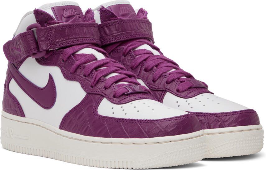 Nike Purple  White Air Force 1 '07 Sneakers - Picture 2