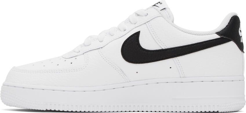 Nike White  Black Air Force 1 '07 Sneakers - Picture 3