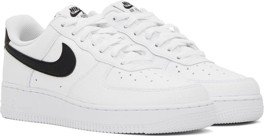 Nike White  Black Air Force 1 '07 Sneakers - Picture 2
