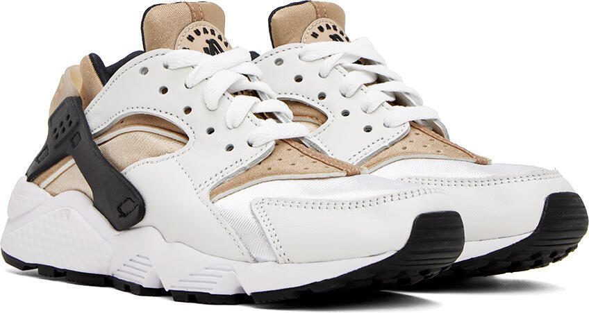 Nike White  Beige Air Huarache Sneakers - Picture 2