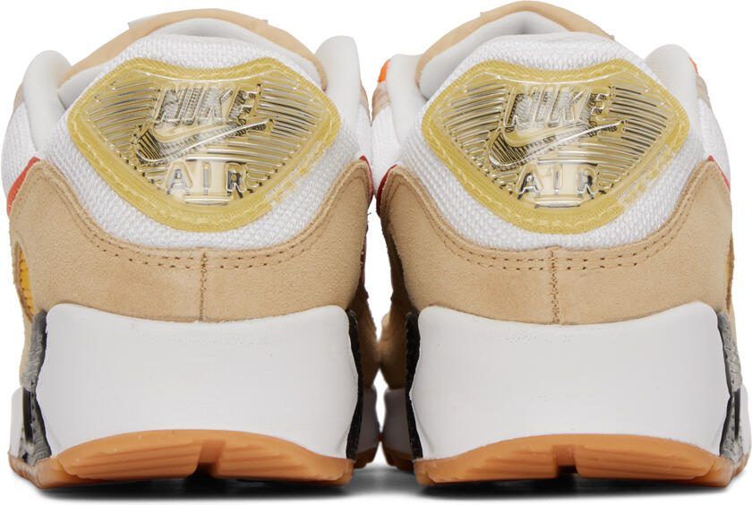 Nike White  Beige Air Max 90 SE Sneakers