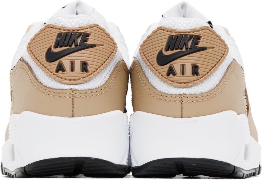 Nike White  Beige Air Max 90 Sneakers
