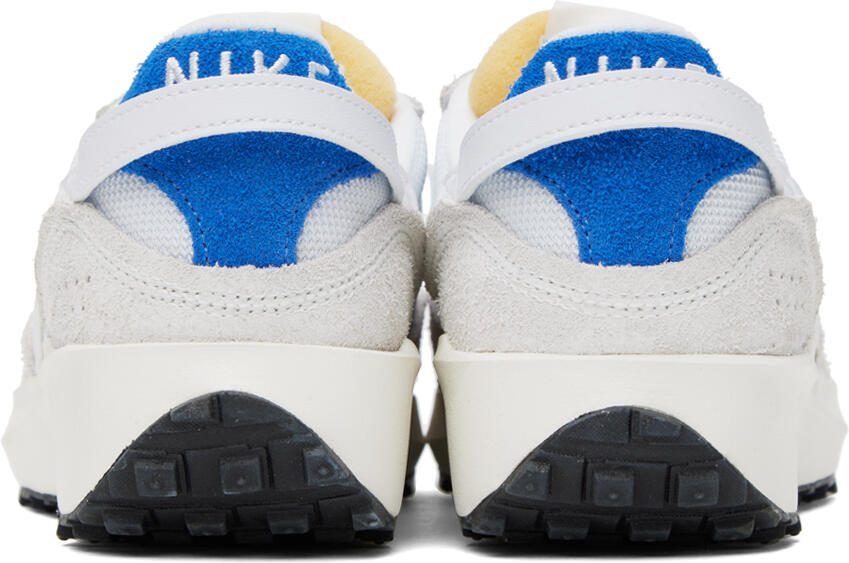 Nike White  Beige Waffle Debut Vintage Sneakers