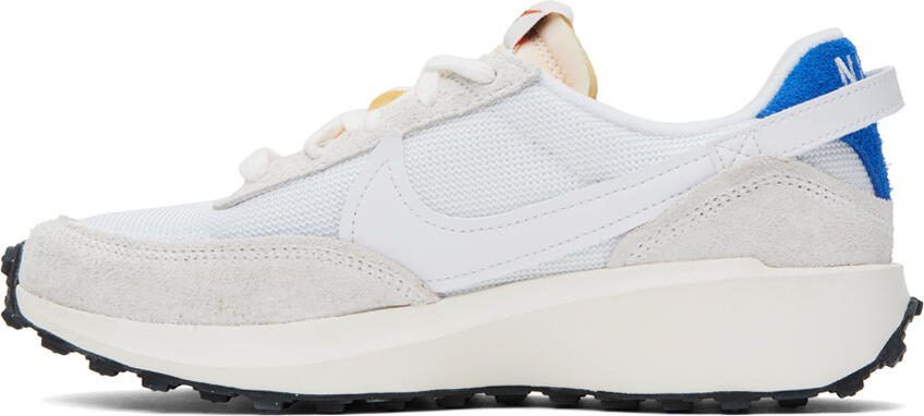 Nike White  Beige Waffle Debut Vintage Sneakers - Picture 4