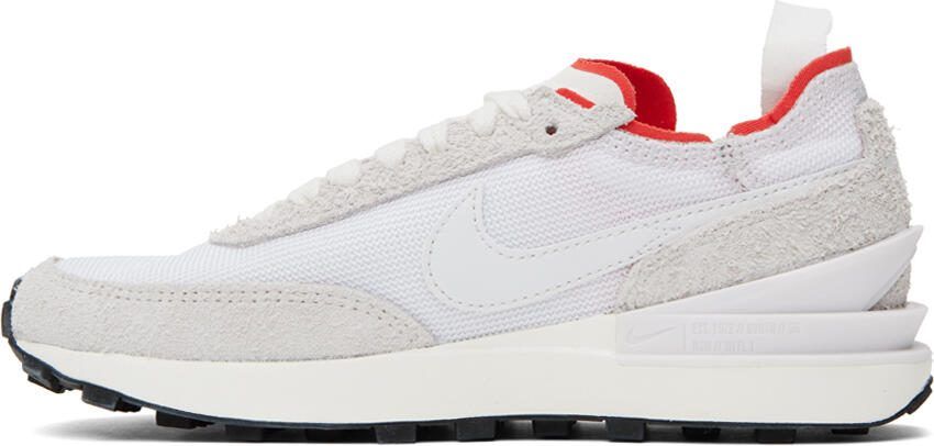 Nike White  Beige Waffle One Vintage Sneakers - Picture 3