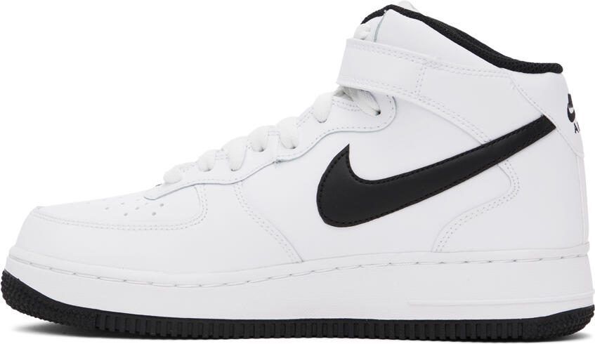 Nike White  Black Air Force 1 '07 Sneakers - Picture 3