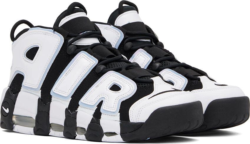 Nike White  Black Air More Uptempo '96 Sneakers - Picture 3