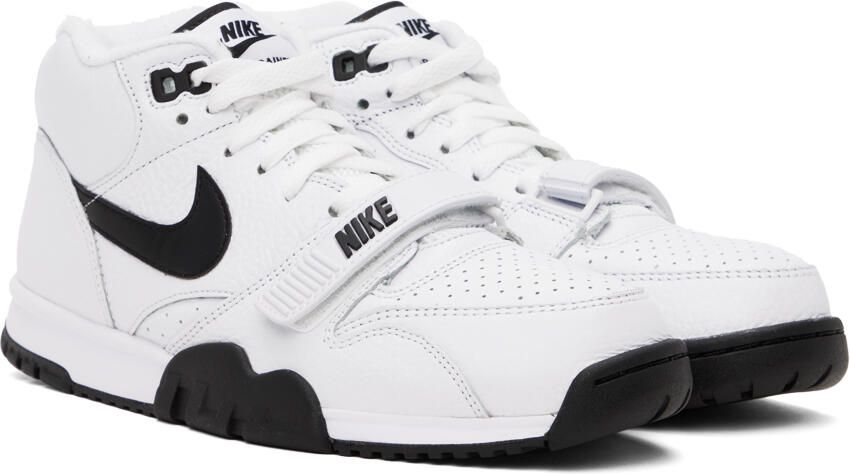 Nike White  Black Air Trainer 1 Sneakers - Picture 2