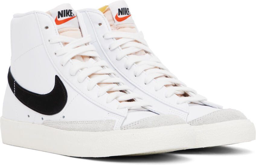 Nike White  Black Blazer Mid '77 Vintage Sneakers - Picture 2