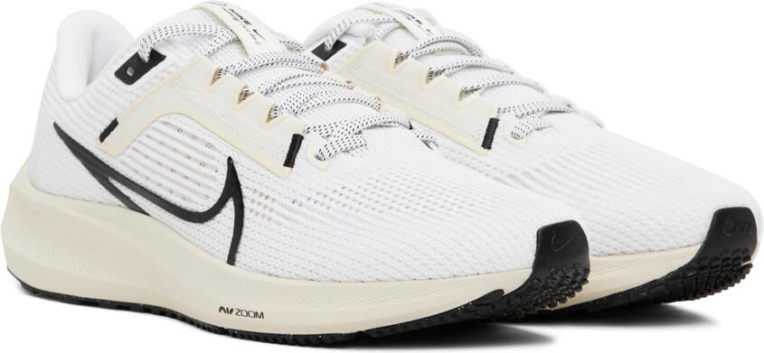 Nike White  Black Pegasus 40 Sneakers - Picture 2