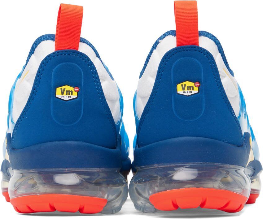Nike White  Blue Air VaporMax Plus Sneakers