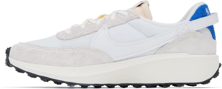 Nike White  Beige Waffle Debut Vintage Sneakers - Picture 5