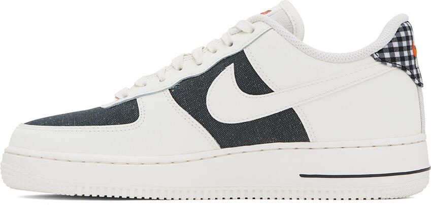 Nike White  Gray Air Force 1 '07 Sneakers - Picture 3