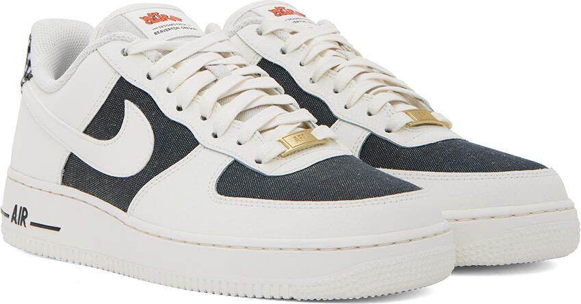 Nike White  Gray Air Force 1 '07 Sneakers - Picture 2