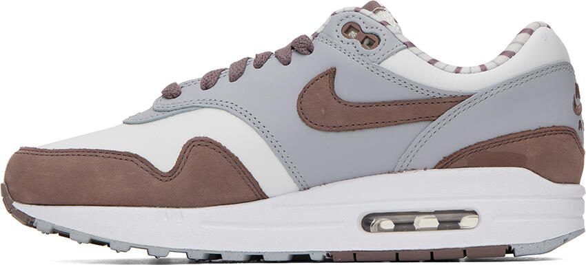 Nike White  Brown Air Max 1 Shima Sneakers - Picture 5