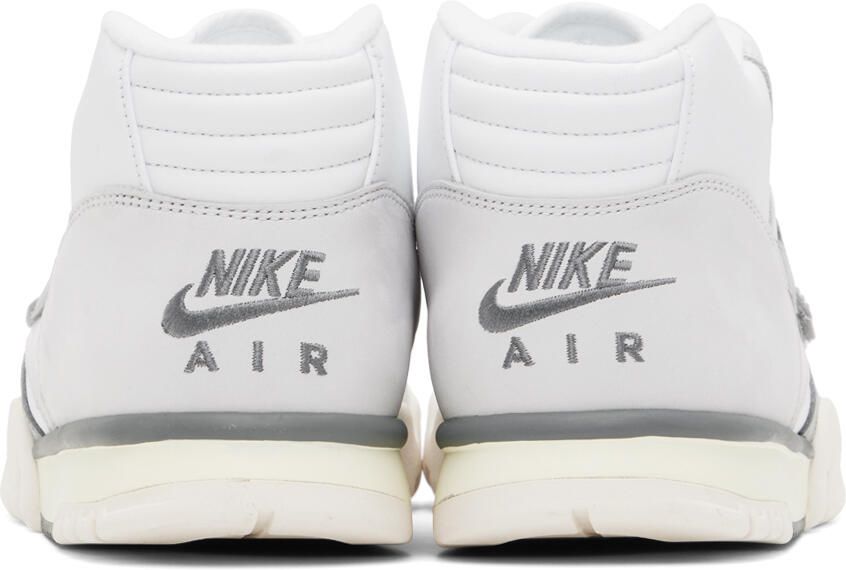 Nike White  Gray Air Trainer 1 Sneakers