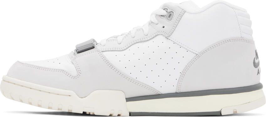 Nike White  Gray Air Trainer 1 Sneakers - Picture 3