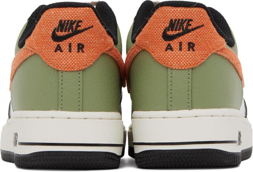 Nike White  Green Air Force 1 '07 Sneakers