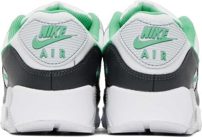 Nike White  Green Air Max 90 Sneakers