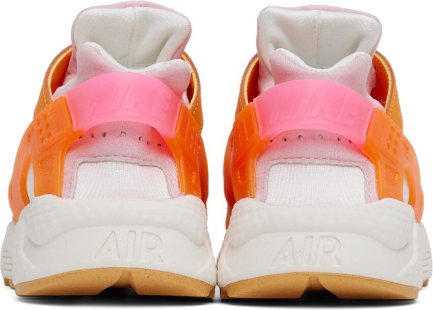 Nike White  Orange Air Huarache Sneakers