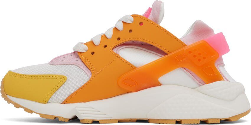 Nike White  Orange Air Huarache Sneakers - Picture 3