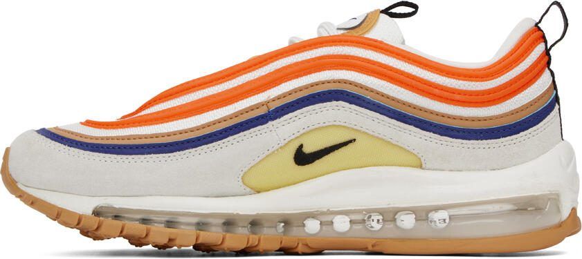 Nike White  Orange Air Max 97 SE Sneakers - Picture 3