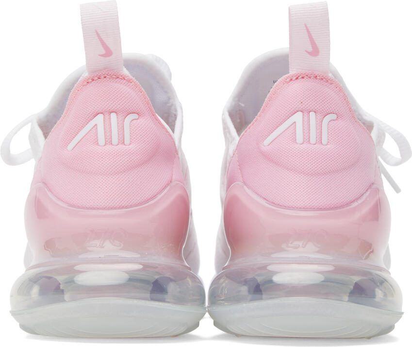 Nike White  Pink Air Max 270 Sneakers