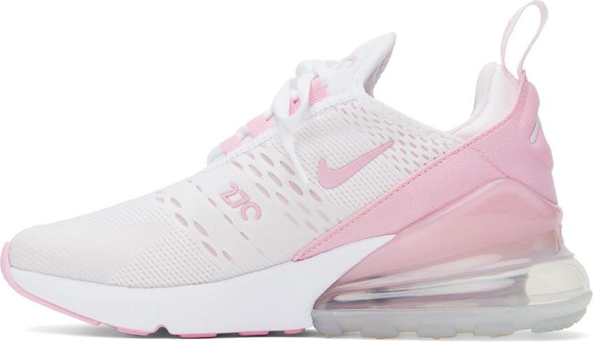 Nike White  Pink Air Max 270 Sneakers - Picture 3