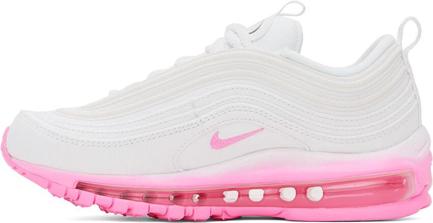 Nike White  Pink Air Max 97 SE Sneakers - Picture 3