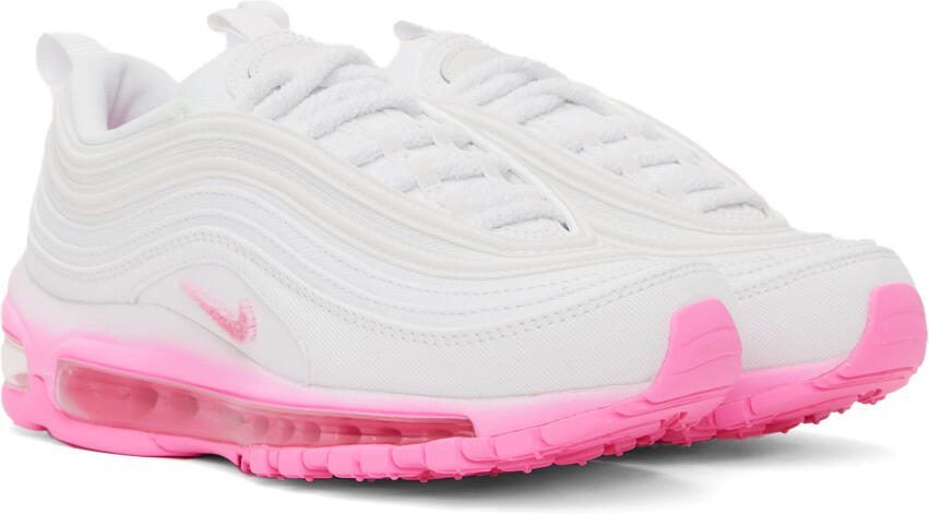 Nike White  Pink Air Max 97 SE Sneakers - Picture 2