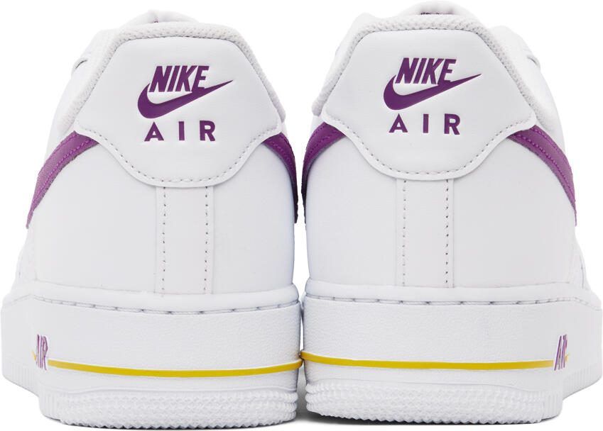Nike White  Purple Air Force 1 '07 Sneakers