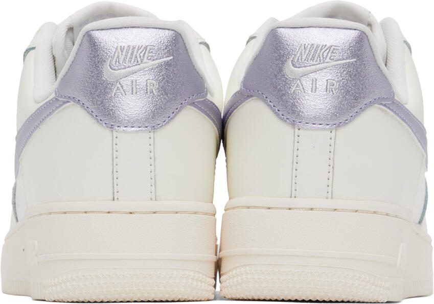 Nike White  Purple Air Force 1 '07 Sneakers