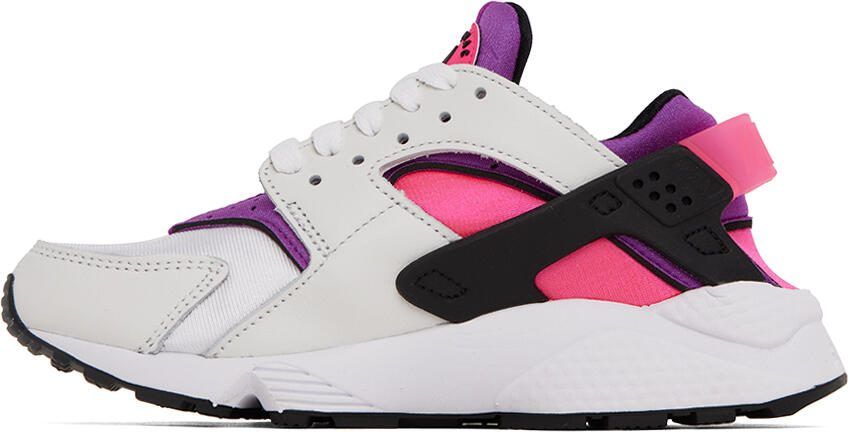 Nike White  Purple Air Huarache Sneakers - Picture 3