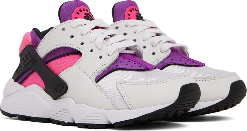 Nike White  Purple Air Huarache Sneakers - Picture 2