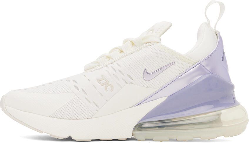 Nike White  Purple Air Max 270 Sneakers - Picture 3