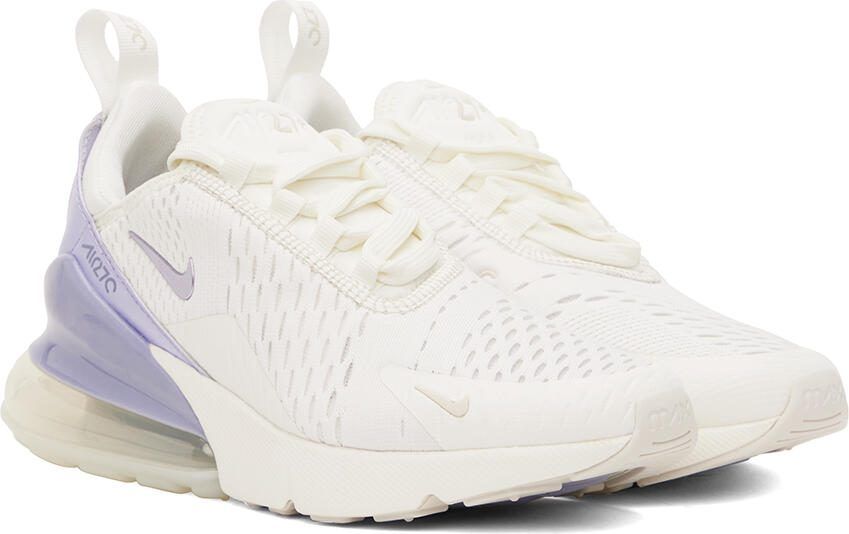 Nike White  Purple Air Max 270 Sneakers - Picture 2