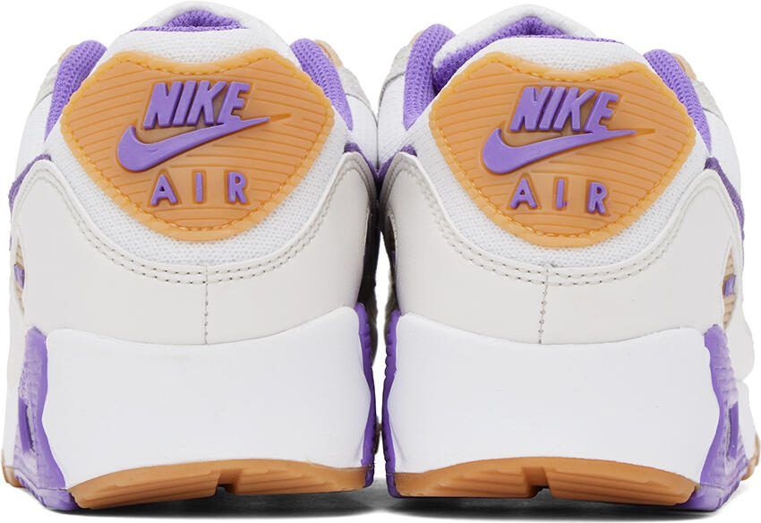 Nike White  Purple Air Max 90 Sneakers