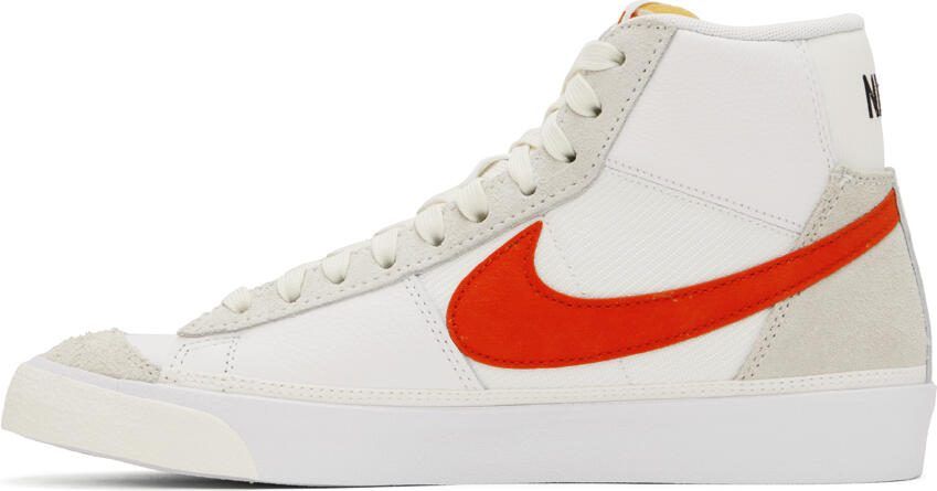 Nike White  Red Blazer Mid '77 Pro Club Sneakers - Picture 3