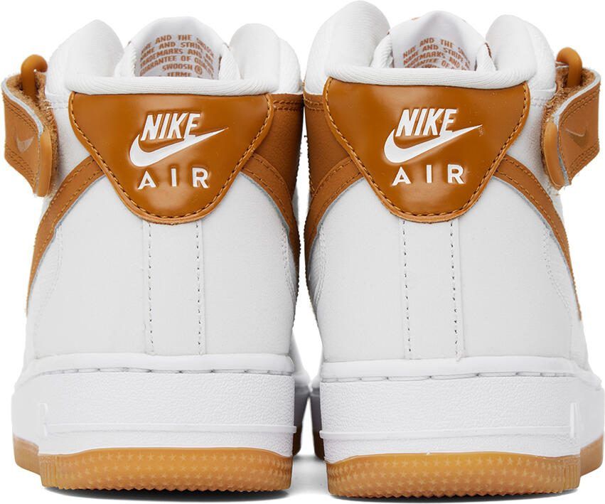 Nike White  Tan Air Force 1 '07 Sneakers