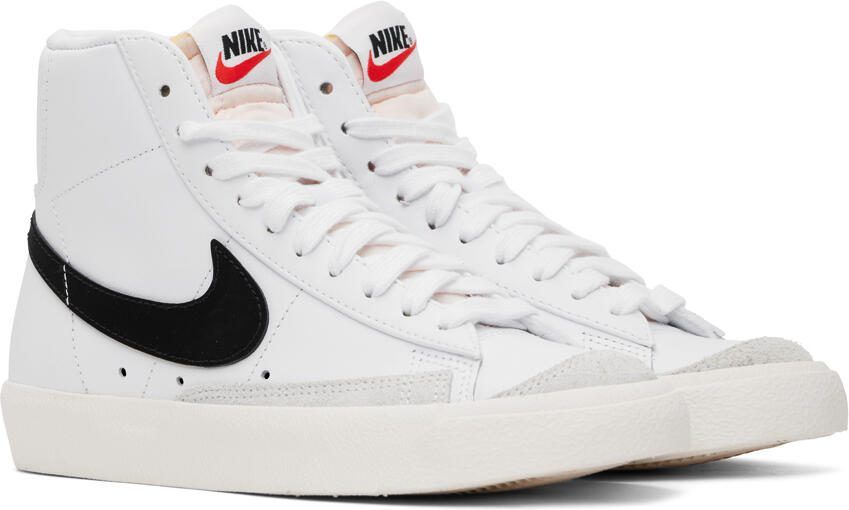 Nike White  Black Blazer Mid '77 Vintage Sneakers - Picture 2