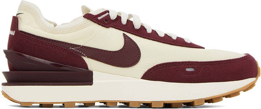 Nike Off-White  Burgundy Waffle One SE Sneakers - Picture 5