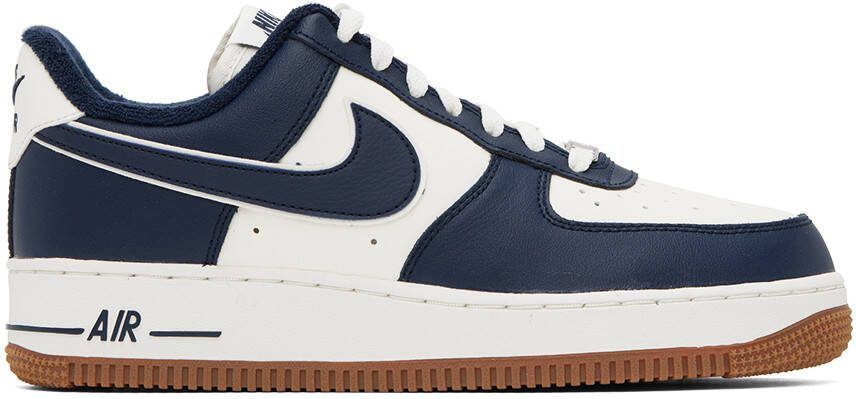 Nike Off-White  Navy Air Force 1 '07 Sneakers - Picture 5