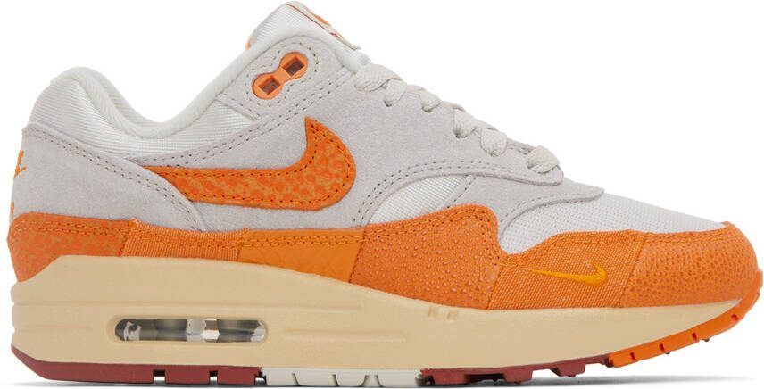 Nike Orange  Gray Air Max 1 Sneakers - Picture 5