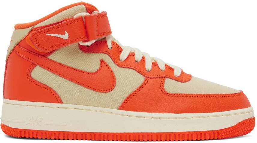 Nike Orange  Khaki Air Force 1 '07 LX NBHD Sneakers - Picture 5