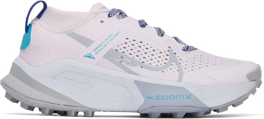 Nike Pink  Blue Zegama Sneakers - Picture 5