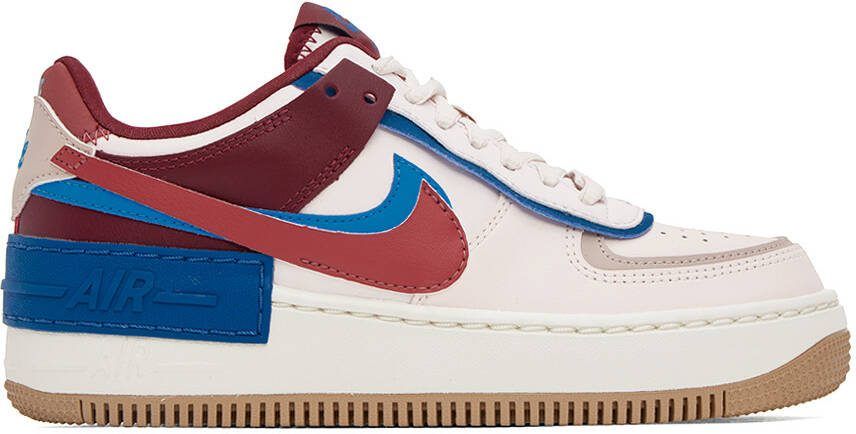 Nike Pink  Burgundry Air Force 1 Shadow Sneakers - Picture 5