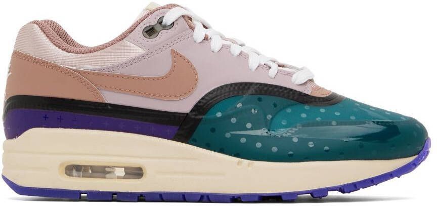 Nike Pink  Purple Air Max 1 PRM Sneakers - Picture 4